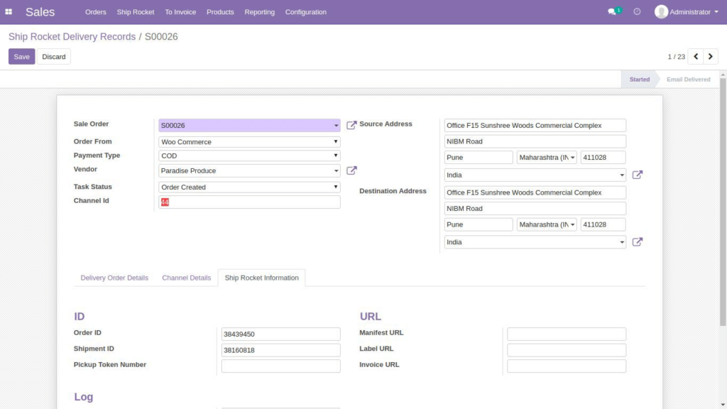 Ship-Rocket Odoo Connector - Macrofix